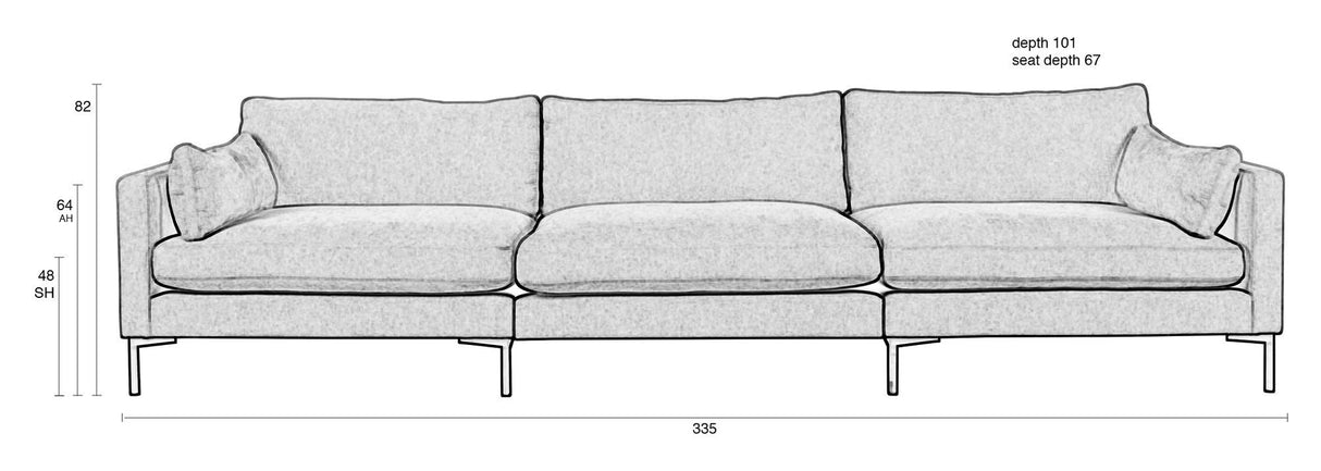 Zuiver Summer 4.5-pers. Sofa - Latte