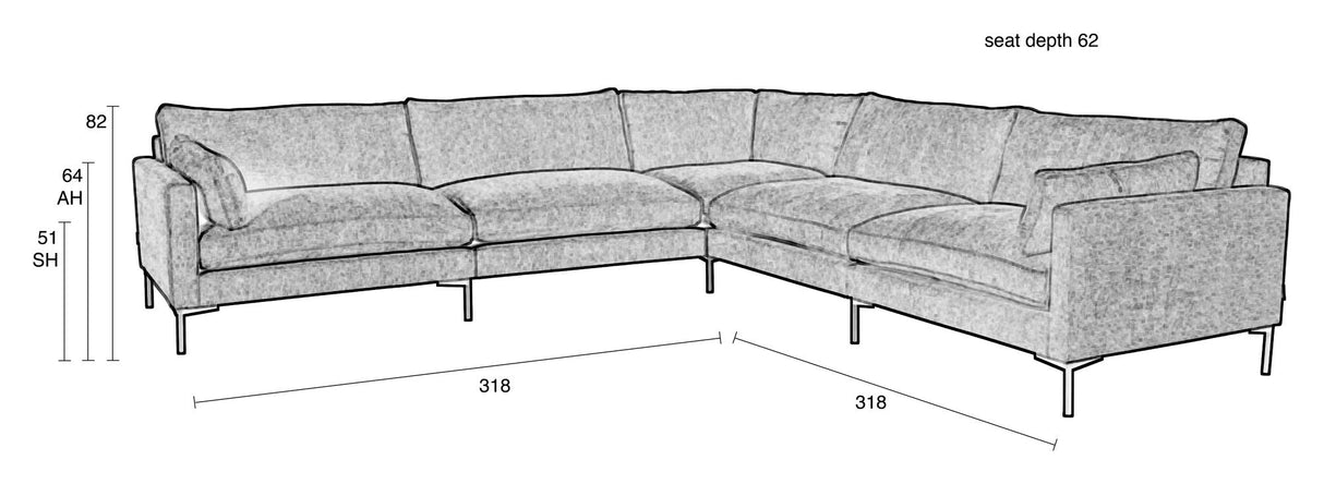 Zuiver Summer Corner sofa, Coffee