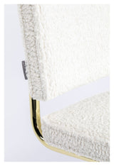 Zuiver Teddy Kink Dining Chair - White Plush