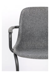 Zuiver Thirsty Dining chair with armrests - Graphite