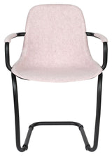 Zuiver Thirsty Dining chair with armrests - Soft Pink