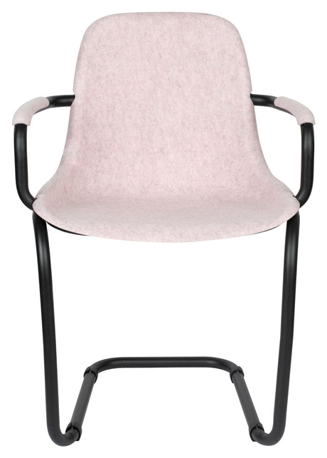 Zuiver Thirsty Dining chair with armrests - Soft Pink