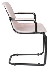 Zuiver Thirsty Dining chair with armrests - Soft Pink