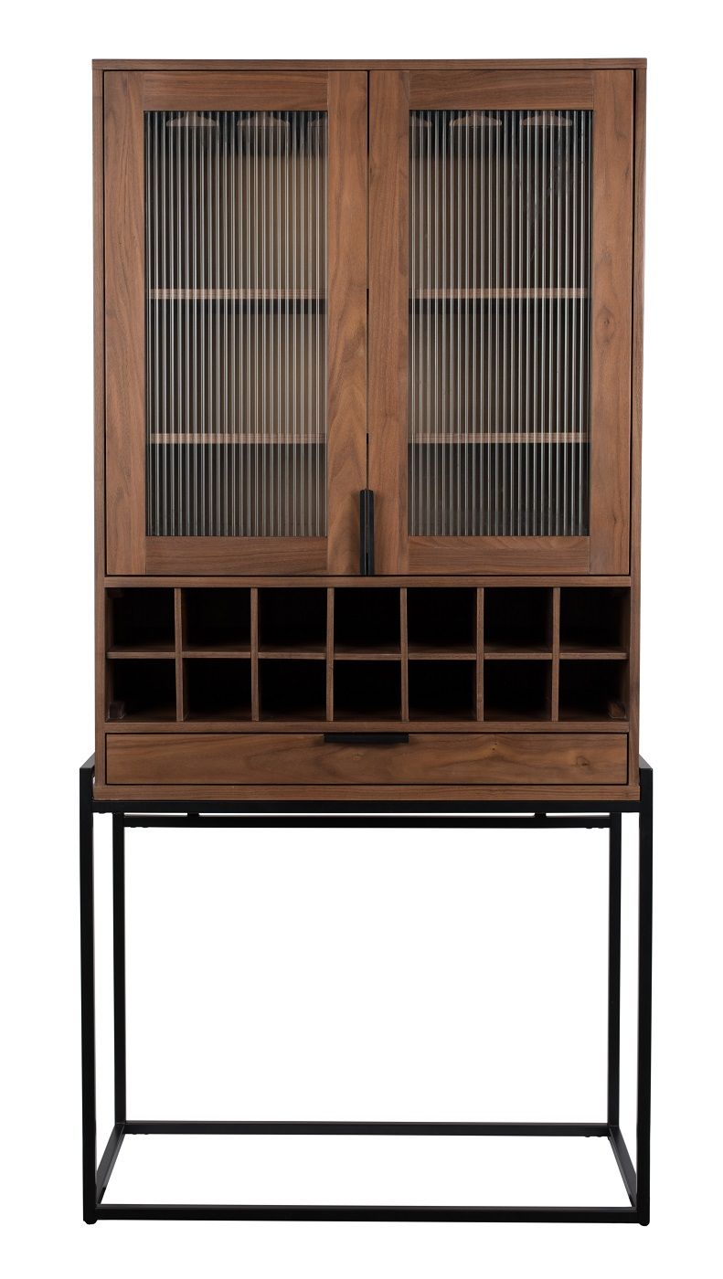 Zuiver Travis Vitrine cabinet with 2 doors - Walnut