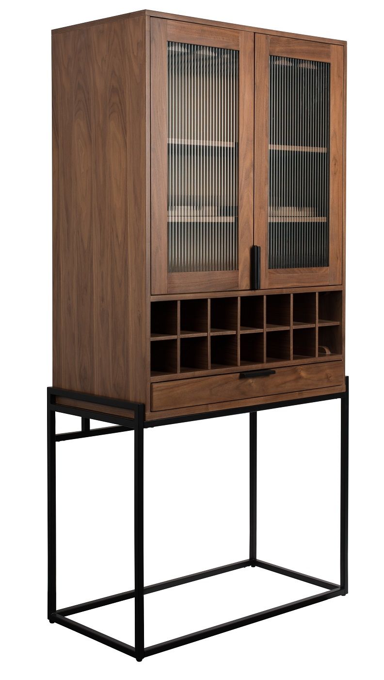 Zuiver Travis Vitrine cabinet with 2 doors - Walnut