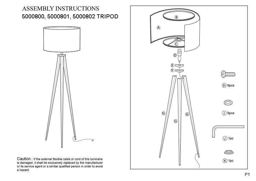 Zuiver Tripod Floor Lamp - White