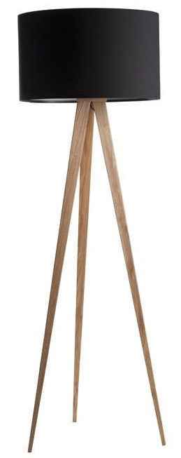 Zuiver Tripod Wood Floor Lamp - Black