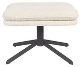 Tyler Footstool, White Teddy