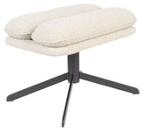 Tyler Footstool, White Teddy