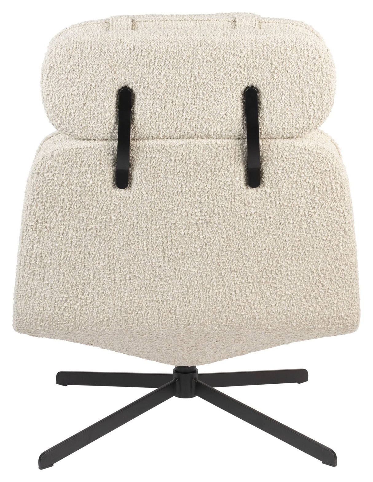 Tyler Armchair with swivel foot, White teddy