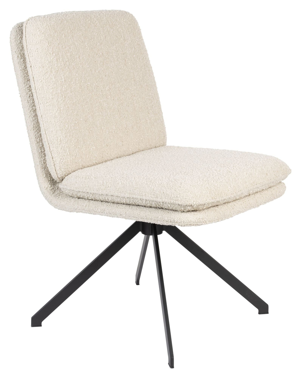 Tyler Dining Chair w. swivel foot, White Teddy