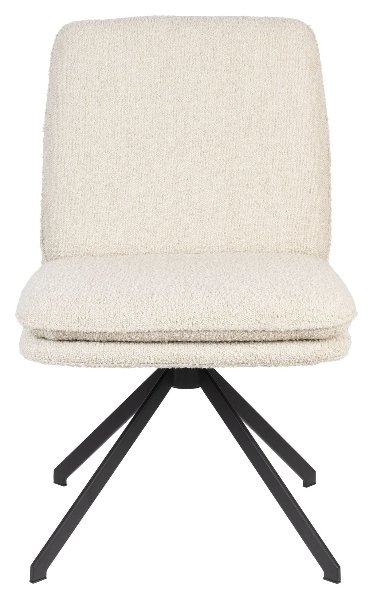 Tyler Dining Chair w. swivel foot, White Teddy