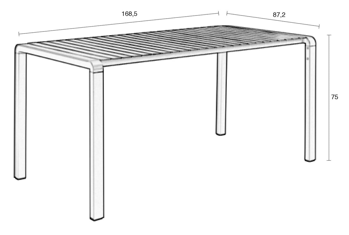 Zuiver Vondel Garden Table - Clay, 168,5X87