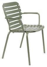 Zuiver Vondel Garden Chair with armrests - Green