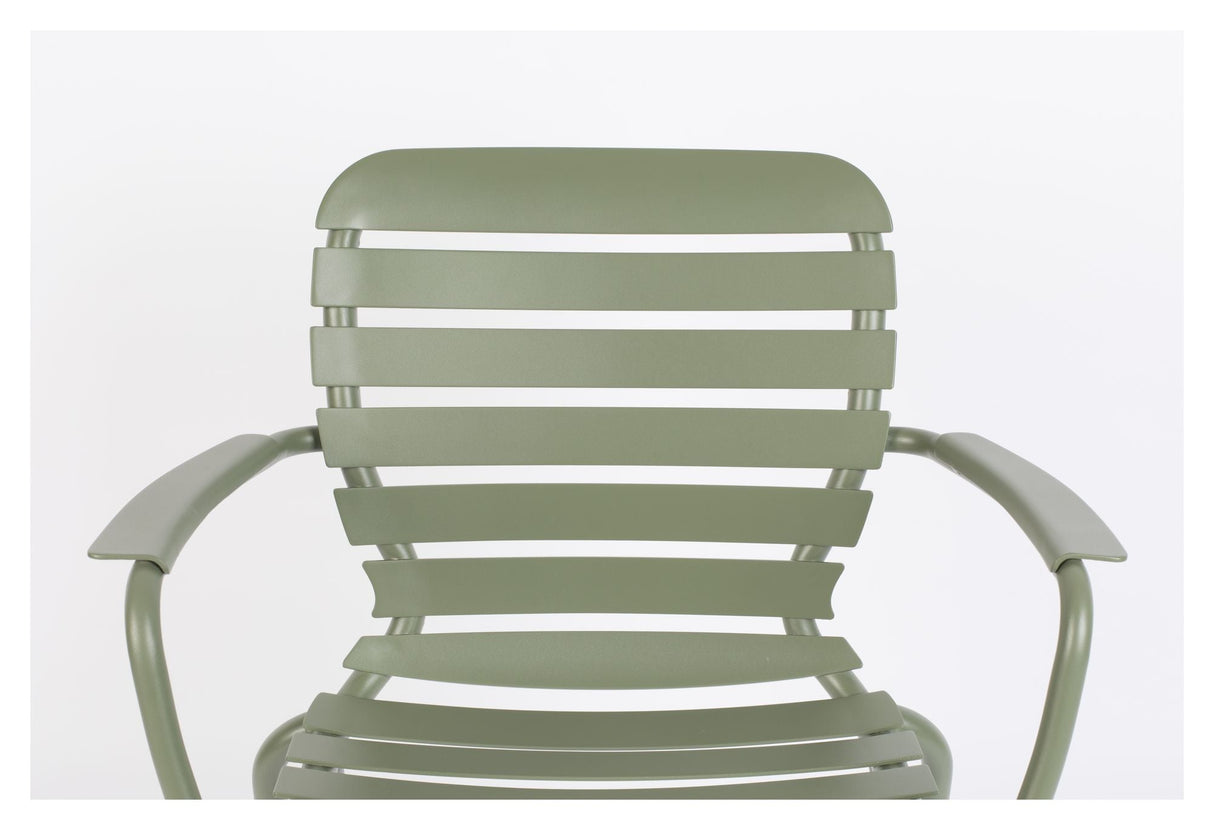 Zuiver Vondel Garden Chair with armrests - Green