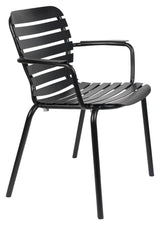 Zuiver Vondel Garden Chair with armrests - Black