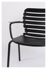 Zuiver Vondel Garden Chair with armrests - Black